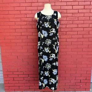 Vtg Impressions‎ of California Maxi Dress Womens Medium Floral Fairy Cottage